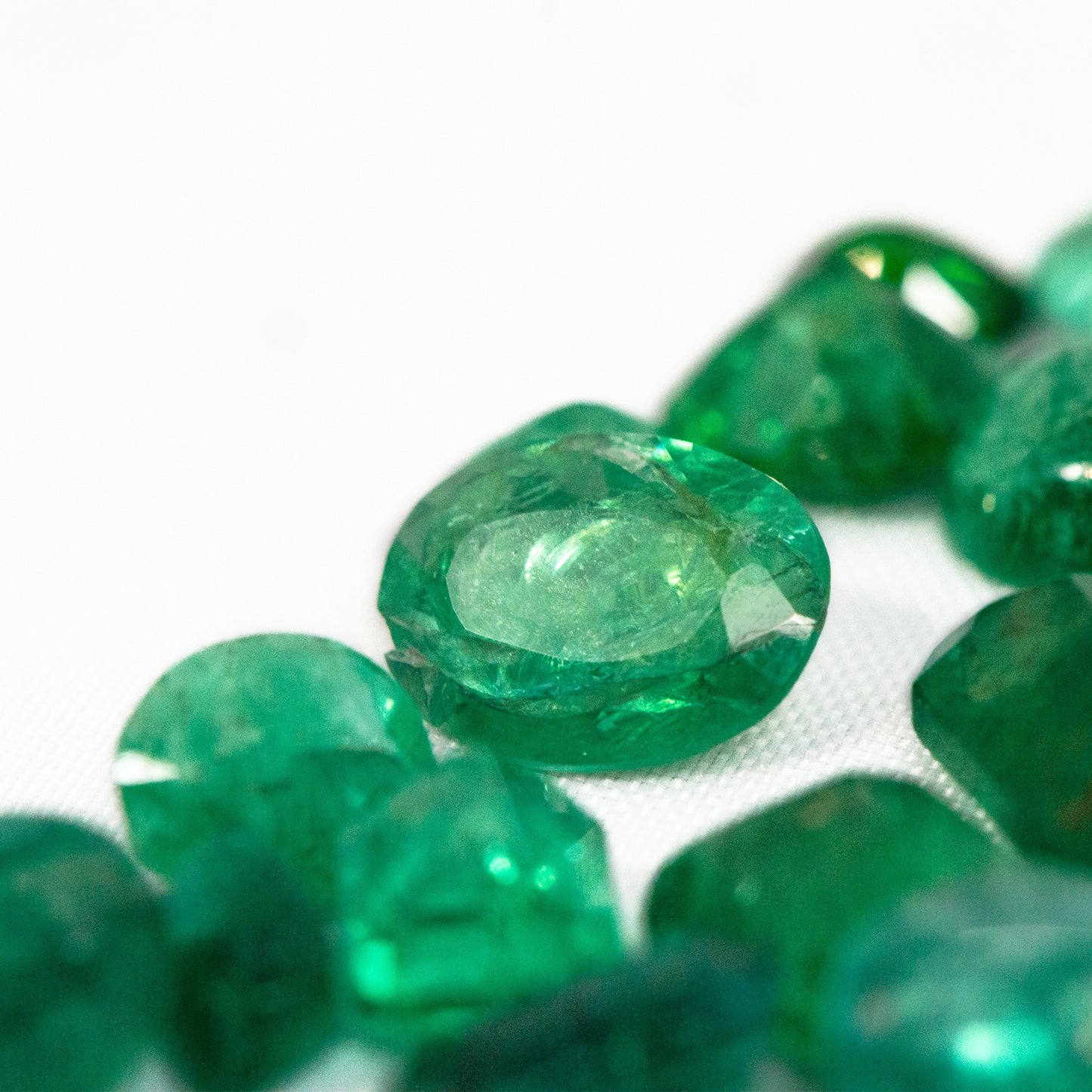Cut Emerald Gemstones