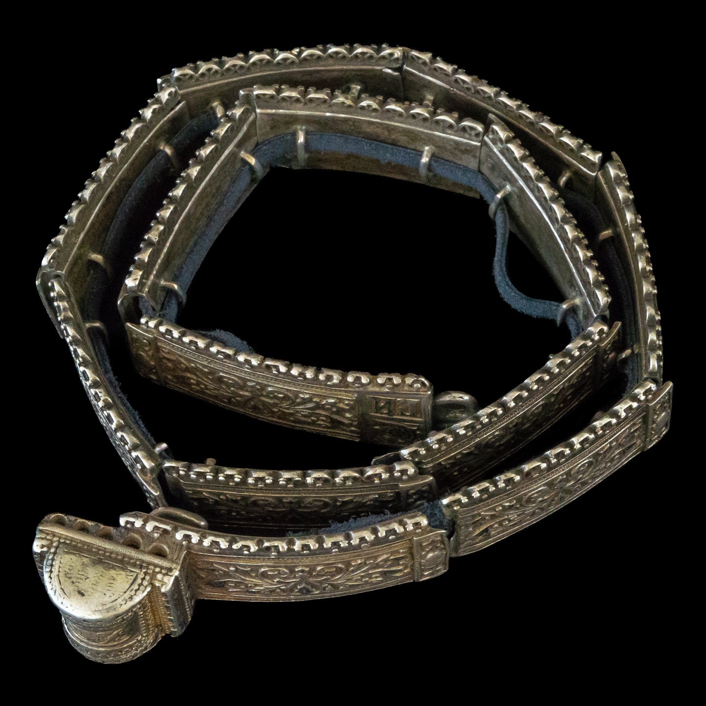 19th Century Gilded Silver Turkoman Belt