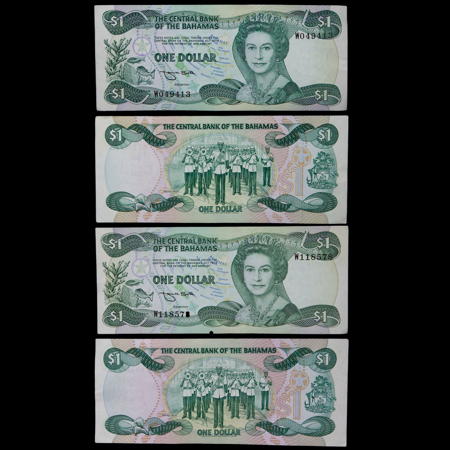 Central Bank of the Bahamas One Dollar Bill