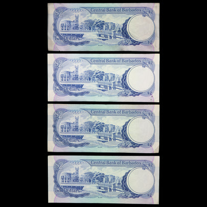 Central Bank of Barbados Two Dollar Bills