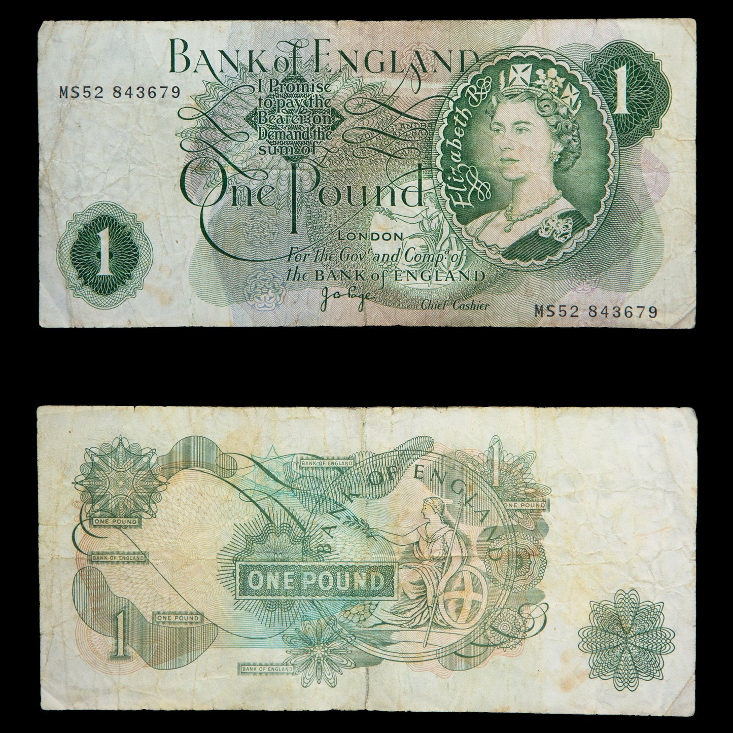 Bank of England One Pound Bill