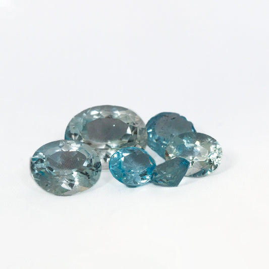 Cut Aquamarine Gemstones