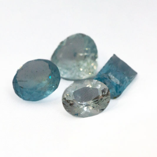 Cut Aquamarine Gemstones