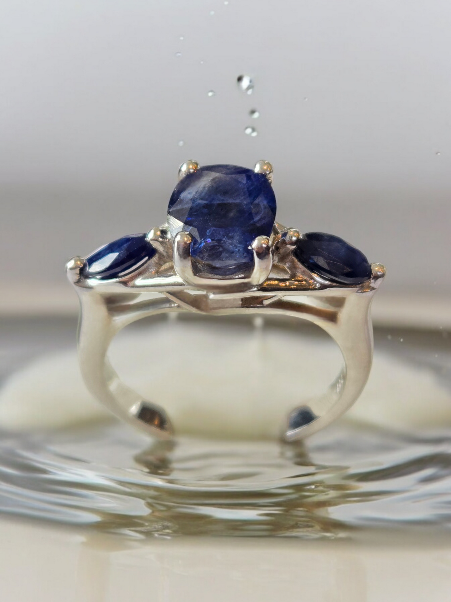 Three-Stone Sapphire Ring