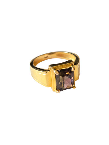 Amitrine Solitaire Men's Ring