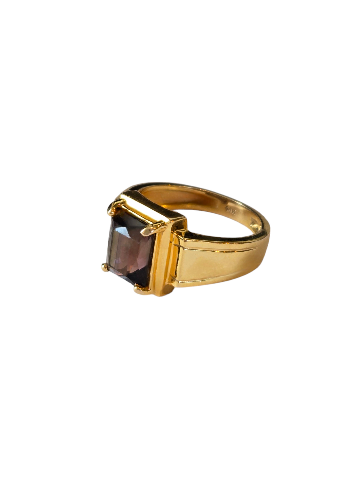 Amitrine Solitaire Men's Ring