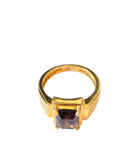 Amitrine Solitaire Men's Ring