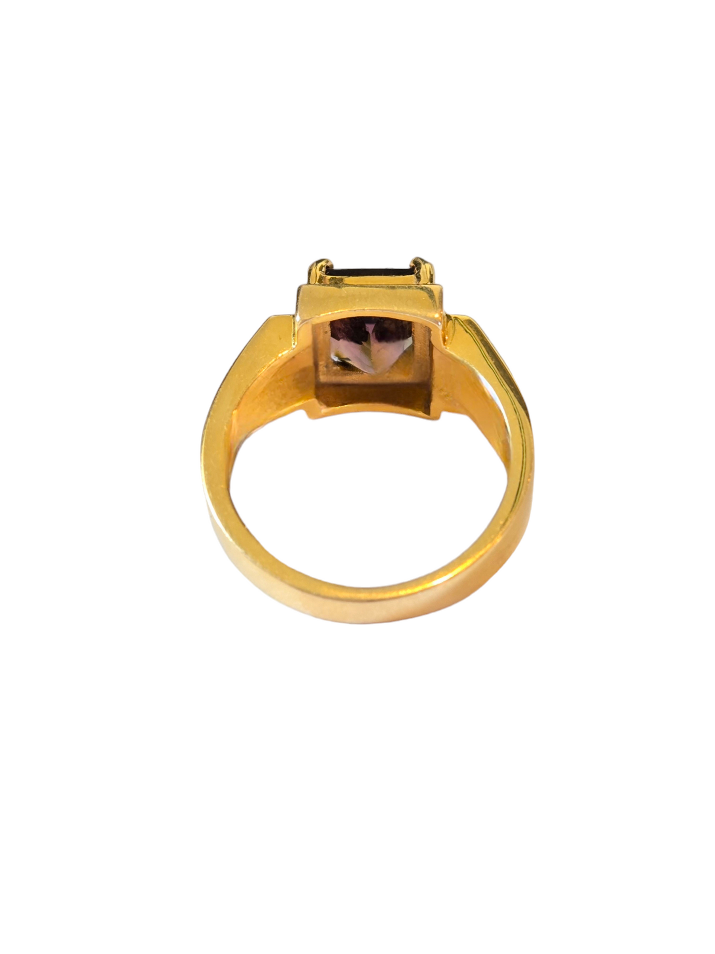 Amitrine Solitaire Men's Ring