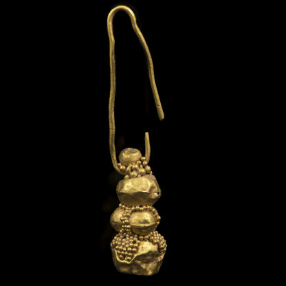 Ancient Greek Gold Filigree Earring Pair