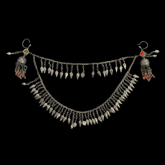 19th Century Silver Turkoman Earrings